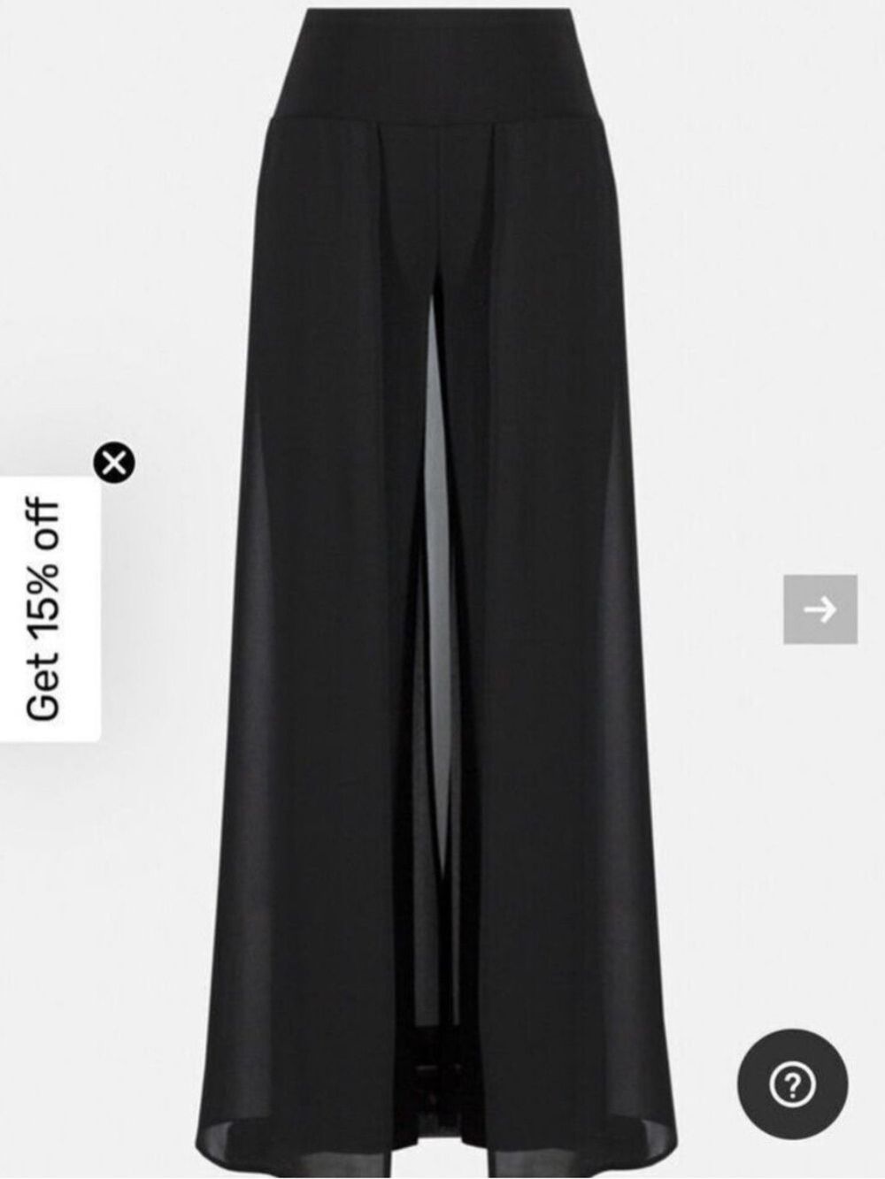 Joseph Ribkoff Black Wide-Leg Trousers Overlay size4